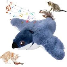 🐦 FlutterChirp™ Cat Toy – Rechargeable Flapping Bird with Catnip & Realistic Sounds