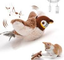 🐦 FlutterChirp™ Cat Toy – Rechargeable Flapping Bird with Catnip & Realistic Sounds