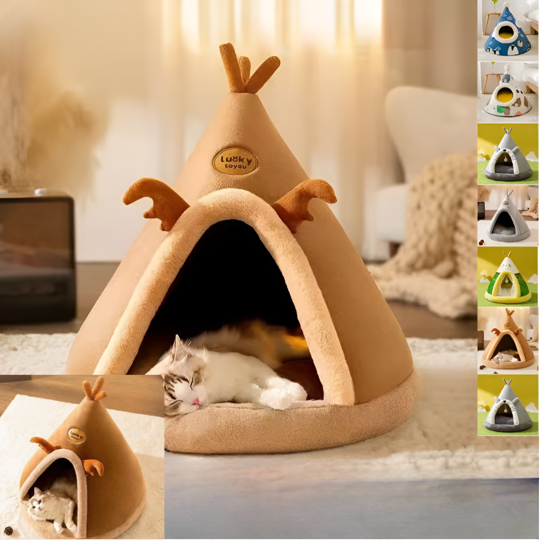 CozyPaws Tent Nest β All-Season Hideaway Bed for Dogs and Cats