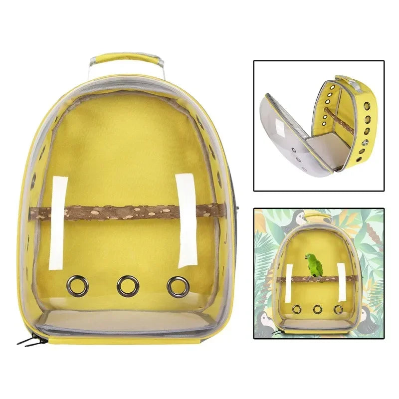 🦜 FlyFree™ Bird Carrier Backpack – Travel Smart with Your Feathered Friend