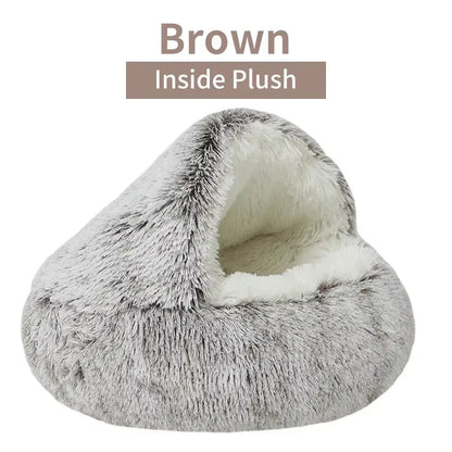 🛏️ CuddleNest™ 2-in-1 Round Cushion Pet House – Cozy Hideaway & Convertible Bed for Cats & Small Dogs