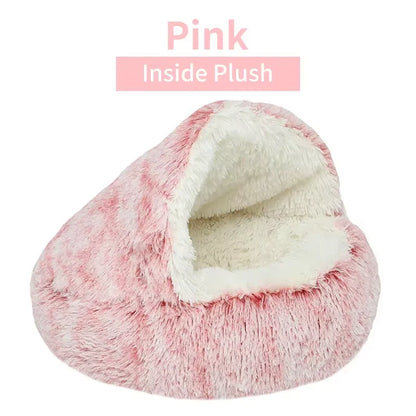 🛏️ CuddleNest™ 2-in-1 Round Cushion Pet House – Cozy Hideaway & Convertible Bed for Cats & Small Dogs