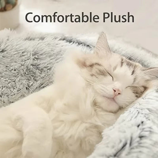 🛏️ CuddleNest™ 2-in-1 Round Cushion Pet House – Cozy Hideaway & Convertible Bed for Cats & Small Dogs